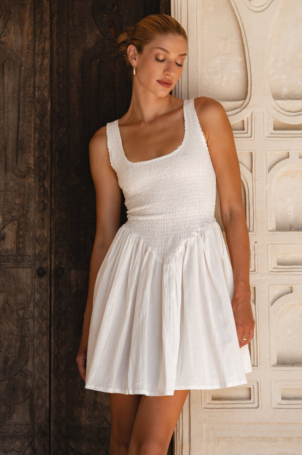 Lalita Linen Mini Dress-2