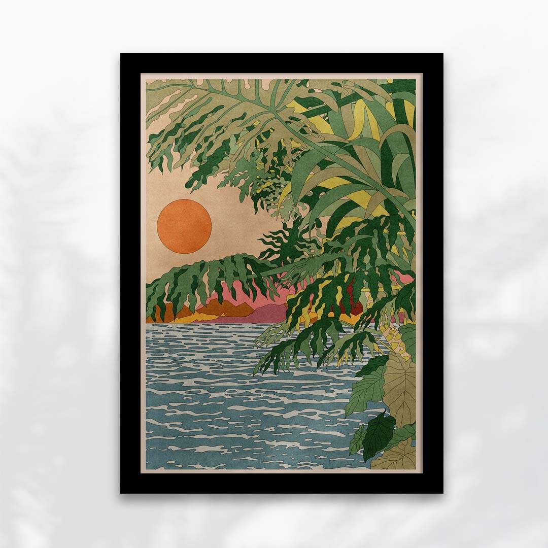 Orange Moon Art Print-4