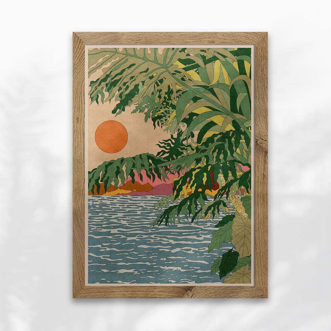 Orange Moon Art Print-5