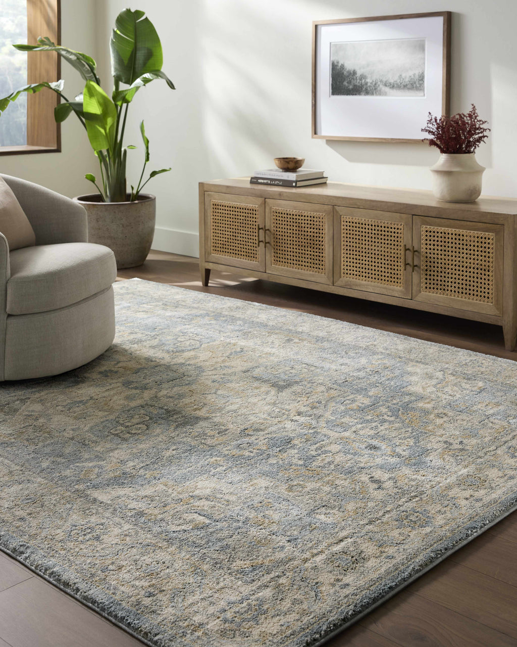 Akshay Beige Thick Luxe Area Rug-1