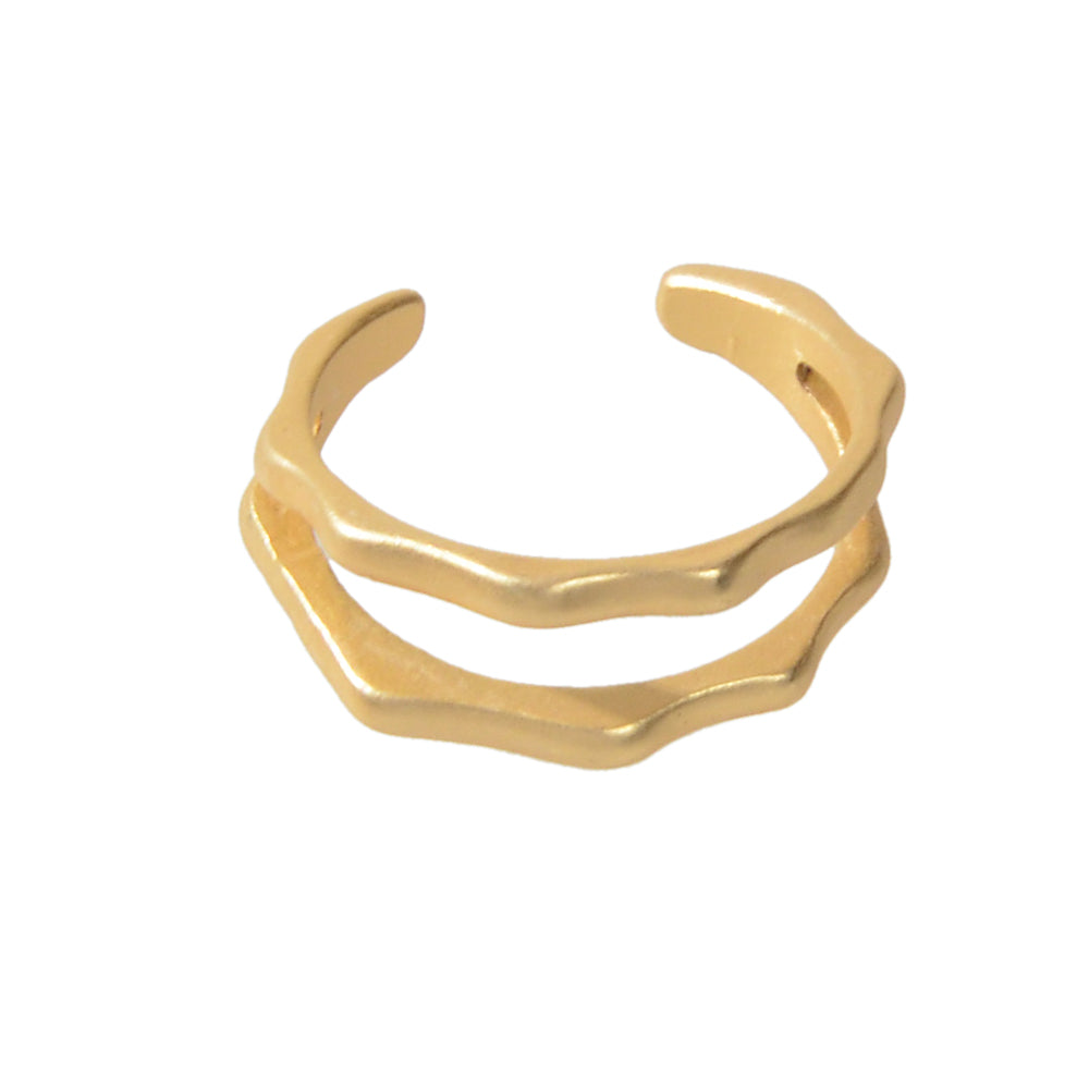 Minimalist Jewellery Gold Metal Geometric Finger Ring Fashion Women Accessories-4