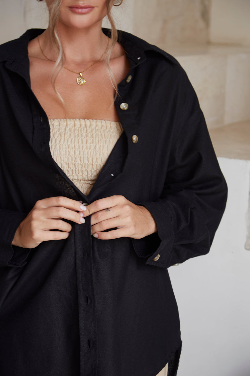 Romania Oversized Linen Shirt-3