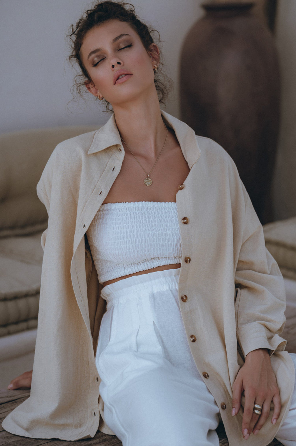 Romania Oversized Linen Shirt-3