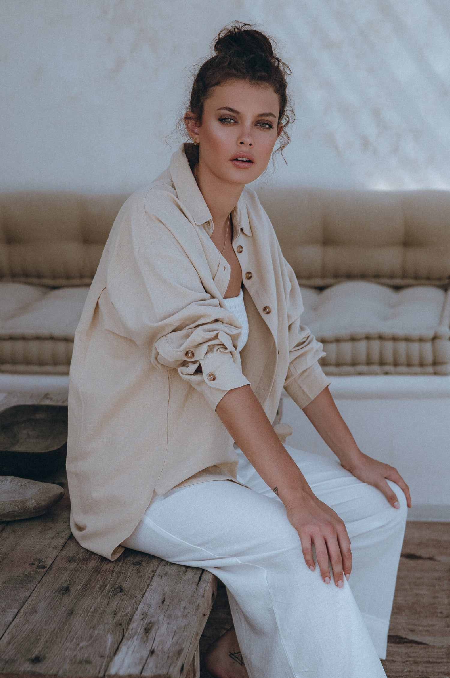 Romania Oversized Linen Shirt-2