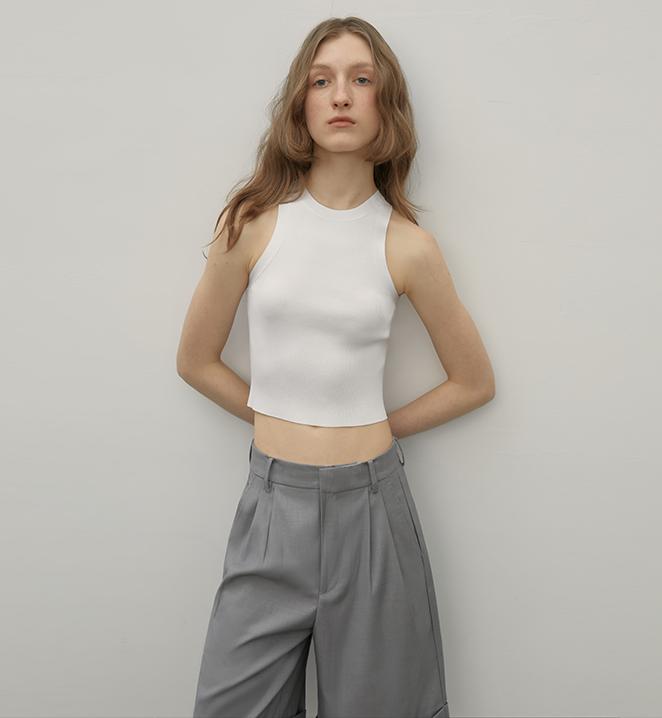 Women's I-knit camisole with sleeveless top-0