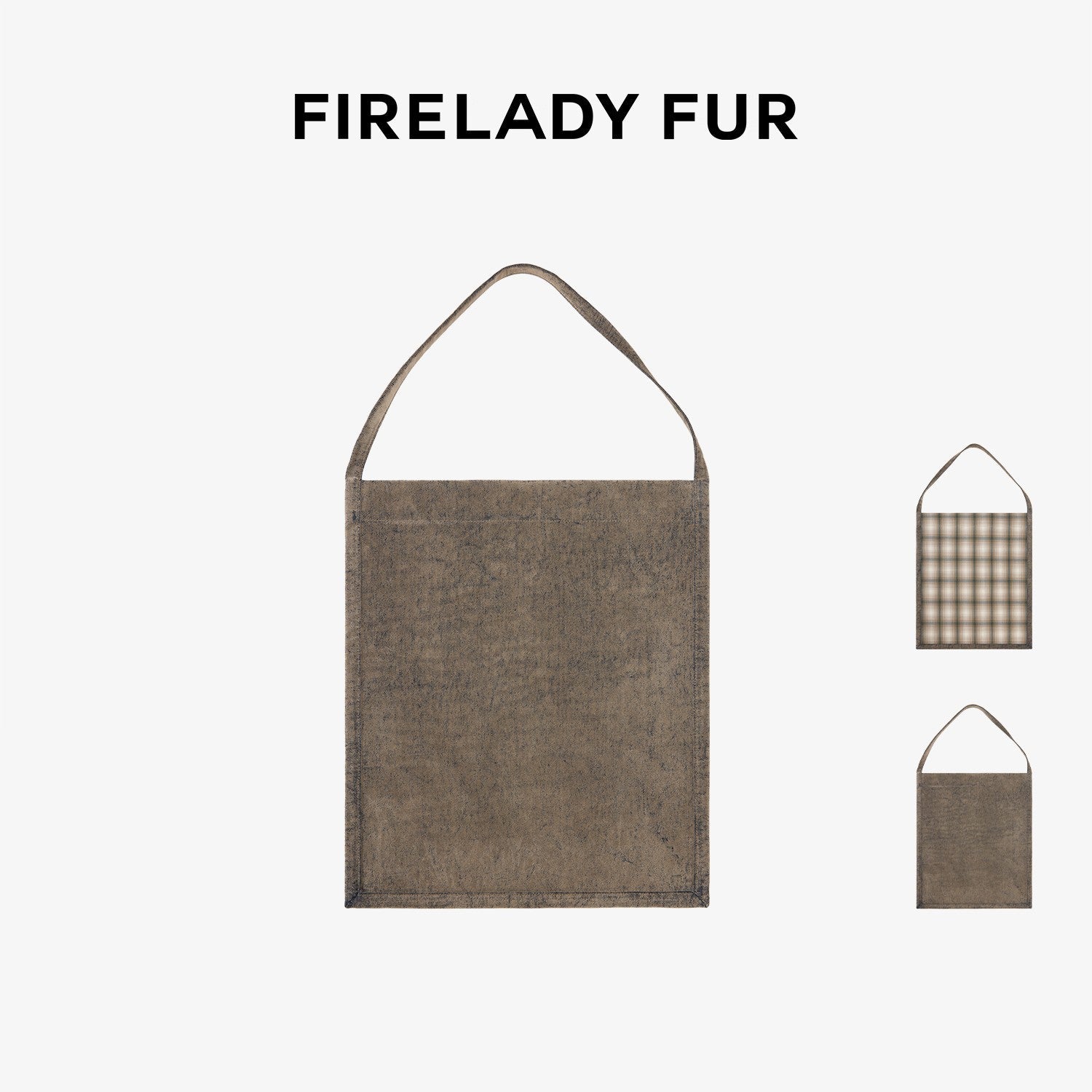 Firelady Fur [FF×JW Collaboration] Rabbit Fur and Zebra Print Denim Fur Bag-1