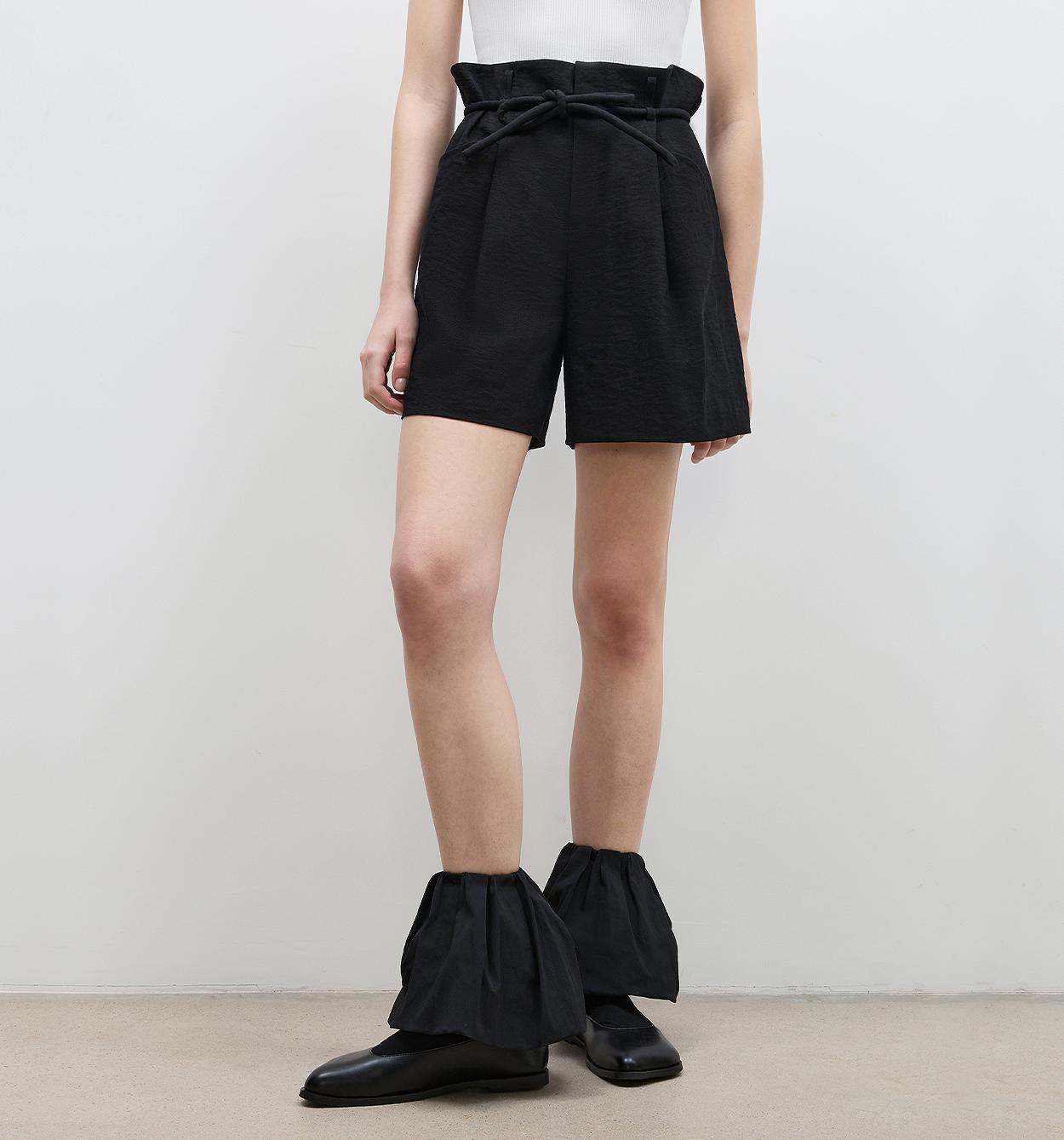 "Jungle Fantasy" Flower Bud Drawstring High Waist Shorts Women-6