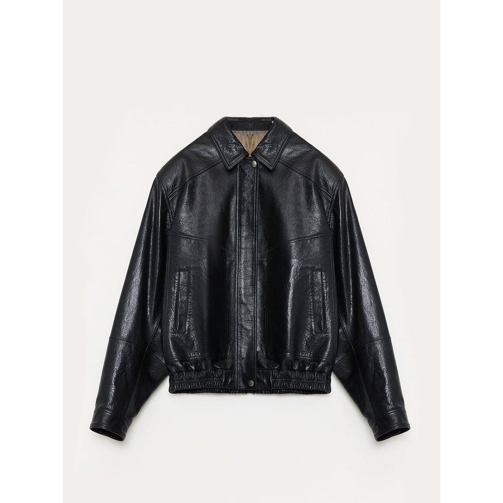 Fireladyfur Women's Retro Work Jacket in Waxed Leather "Fashionable Luke"-5