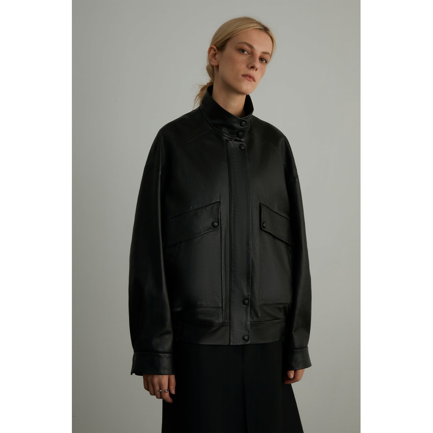 Fireladyfur Women's Genuine Sheep Leather Motorcycle Short Jacket "Loveless Muse"-1