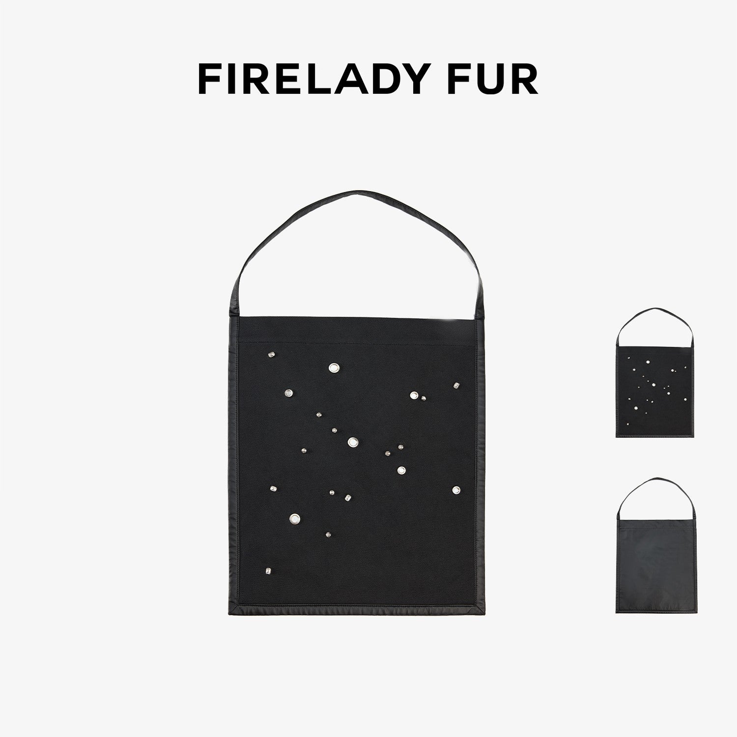 Firelady Fur [FF×JW Collaboration] Rabbit Fur and Zebra Print Denim Fur Bag-2