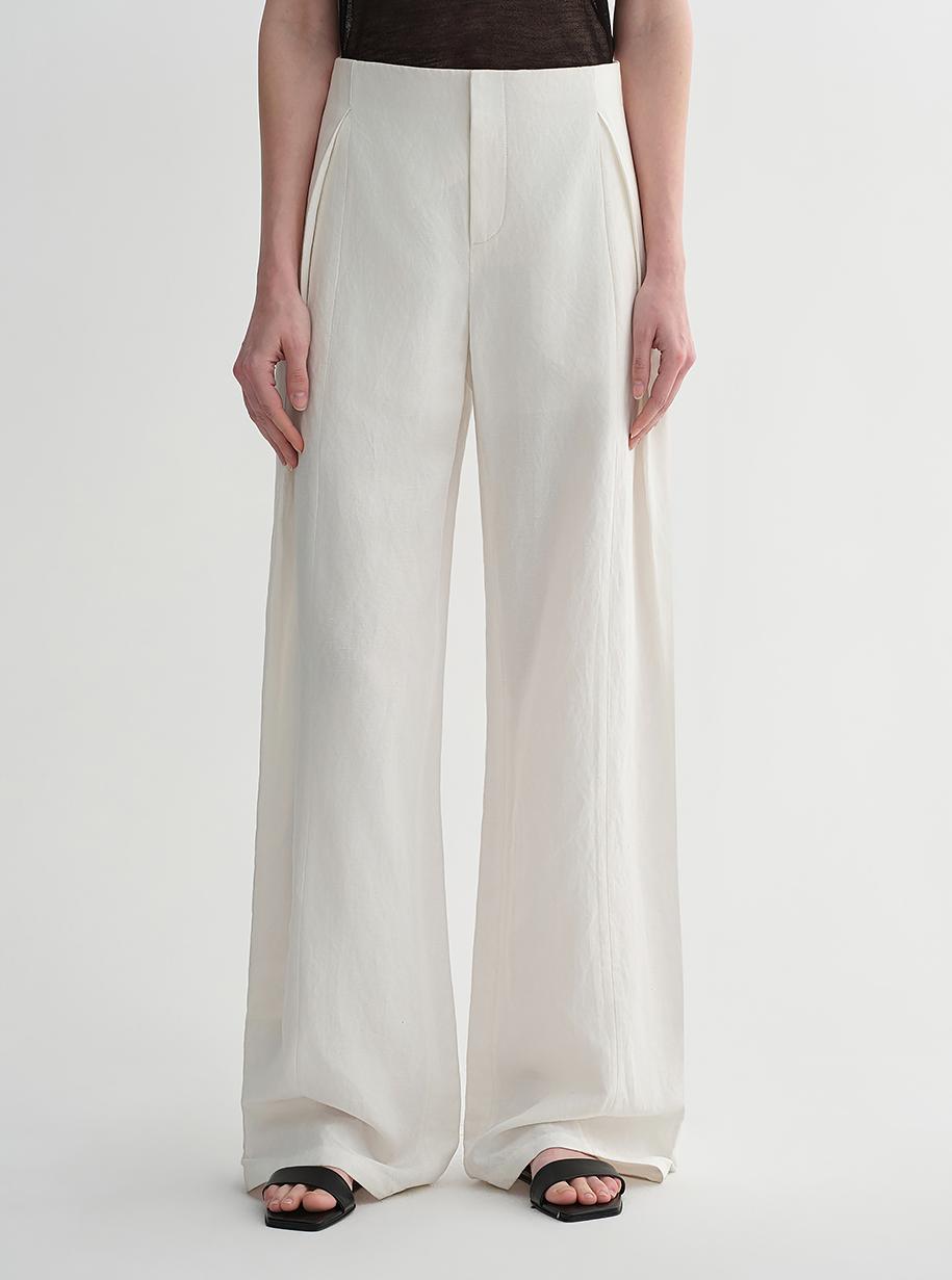 Mulberry silk linen V-neck vest summer suit for women-6