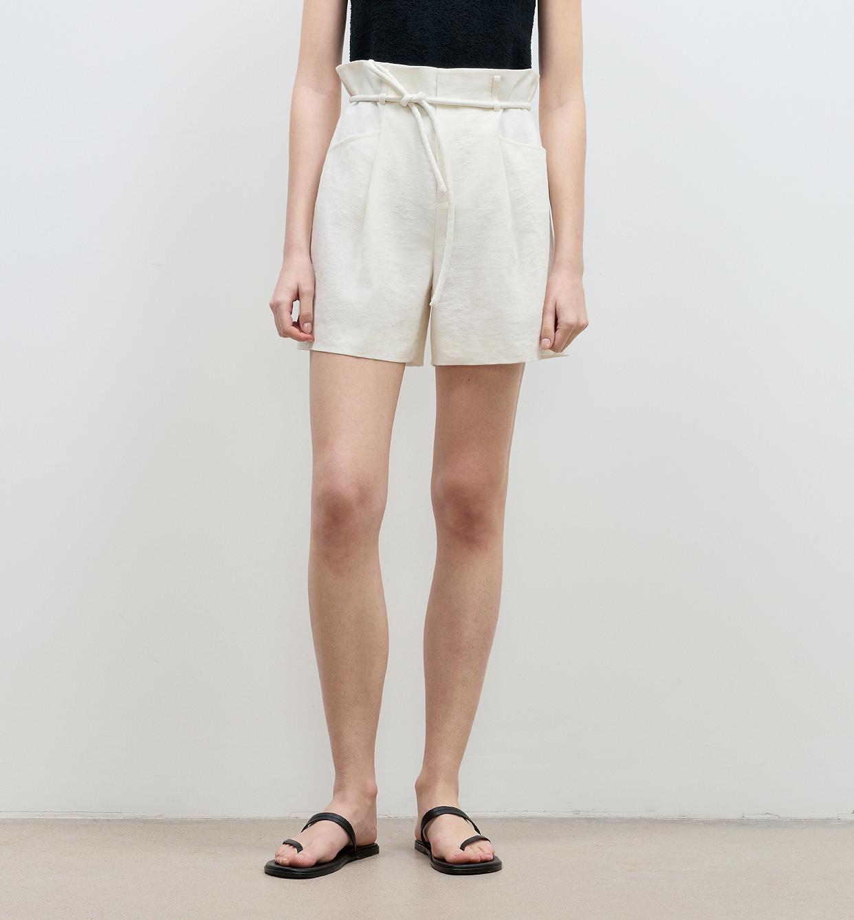 "Jungle Fantasy" Flower Bud Drawstring High Waist Shorts Women-1