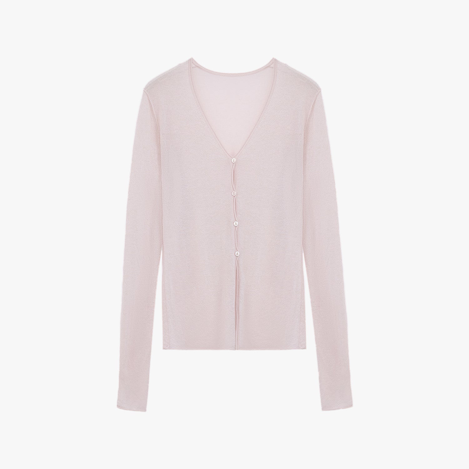 "Long Island Vacation" wool blend V-neck straight shoulder knitted cardigan spring-7