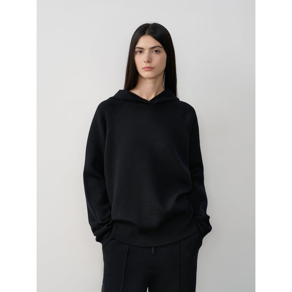 Fireladyfur Women's Wool Knit Hooded Set"Urban One"-11