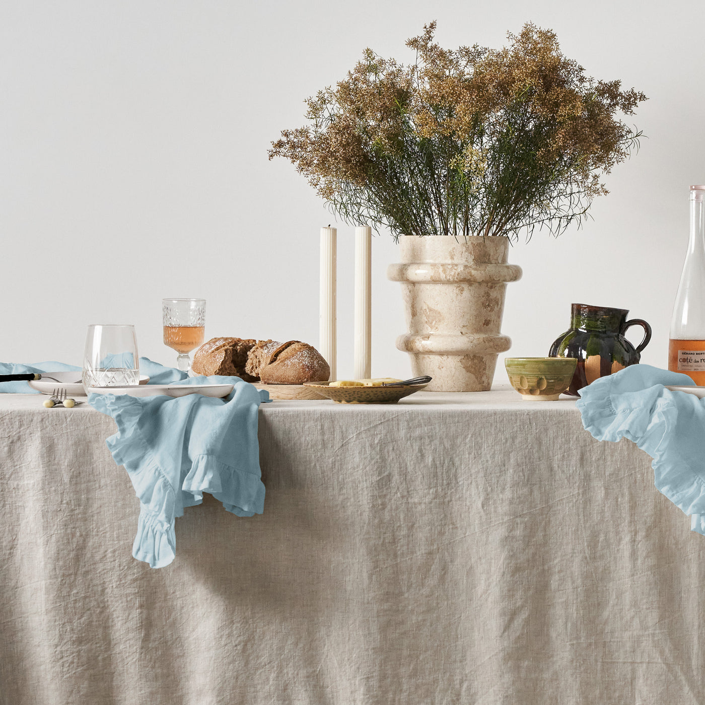 100% Linen Napkin Set Frill-2