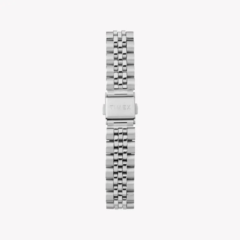 Timex Women's Silver Stainless Steel Watch, White Dial | Tw2r69400