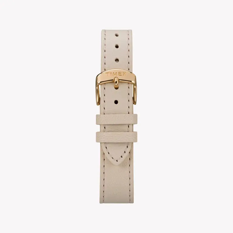 Timex Women's White Leather Watch, Off White Dial | Tw2r70500