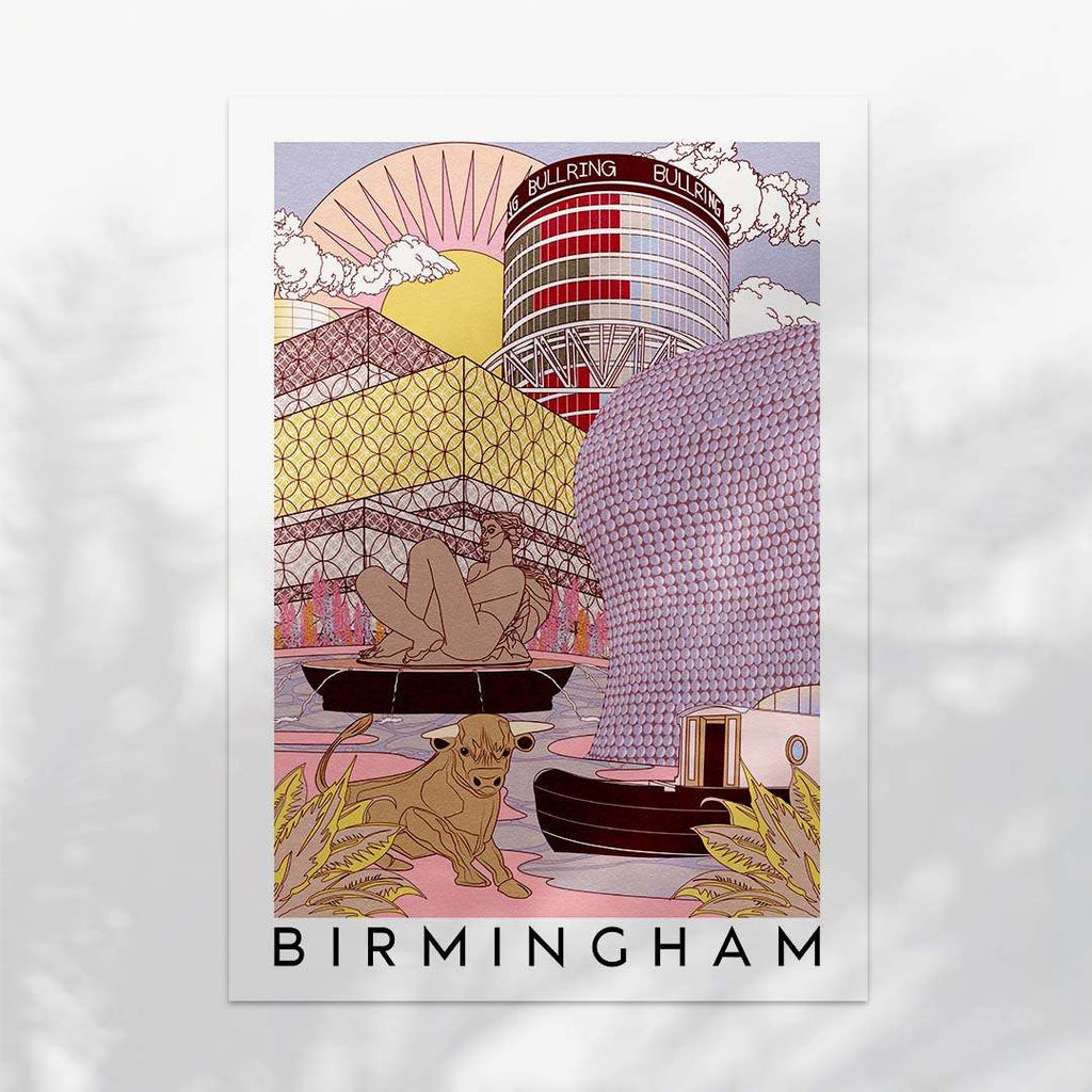 Birmingham Skyline Art Print-5