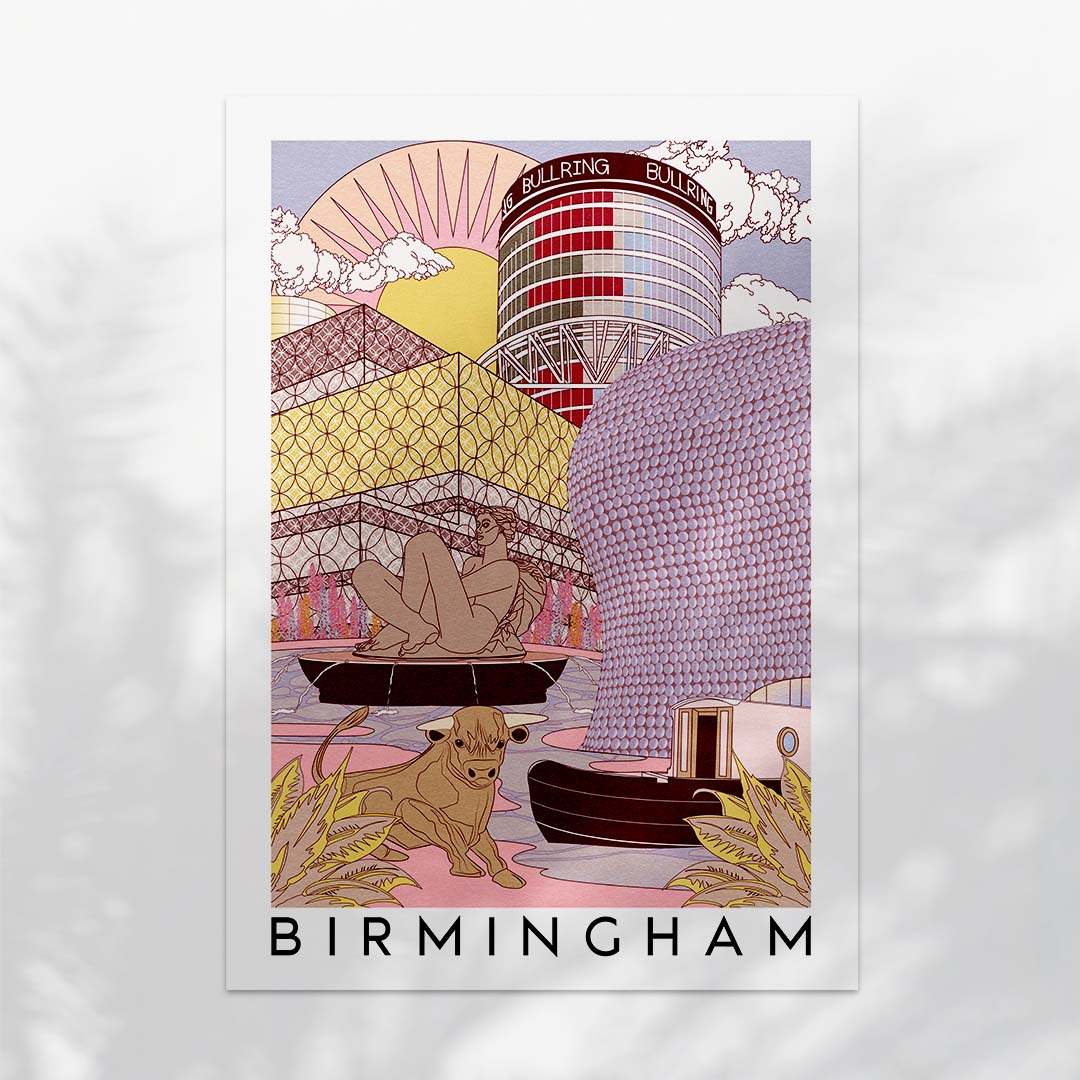Birmingham Skyline Art Print-5