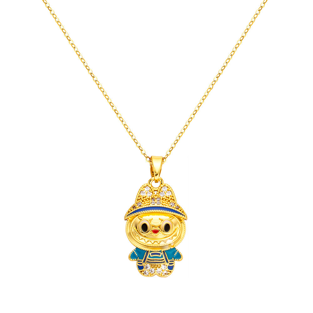 bts x Labubu Bejeweled Pendant Necklace-0