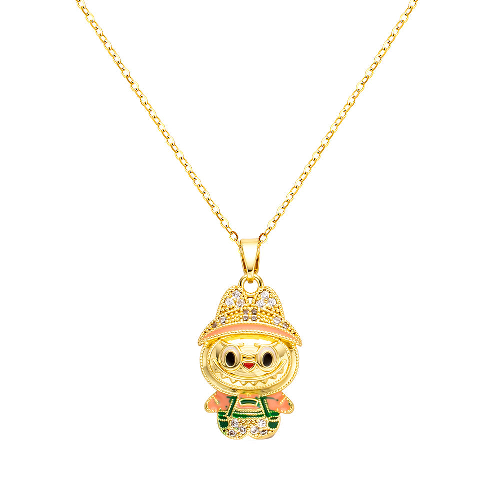 bts x Labubu Bejeweled Pendant Necklace-1