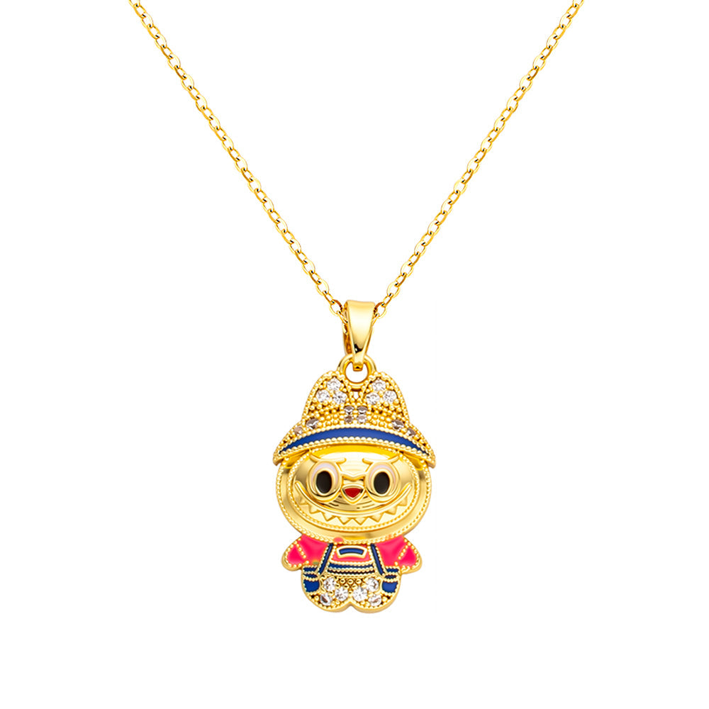 bts x Labubu Bejeweled Pendant Necklace-5