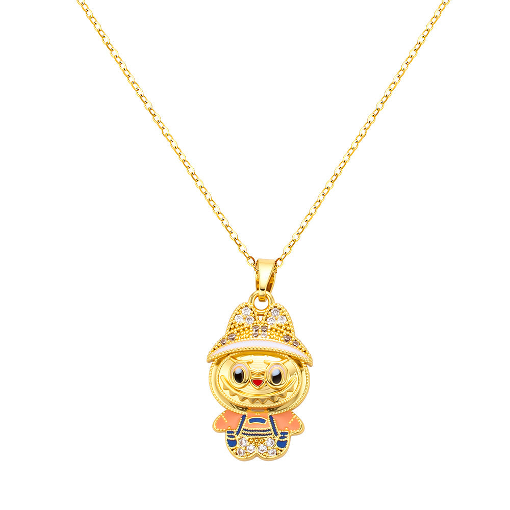 bts x Labubu Bejeweled Pendant Necklace-6