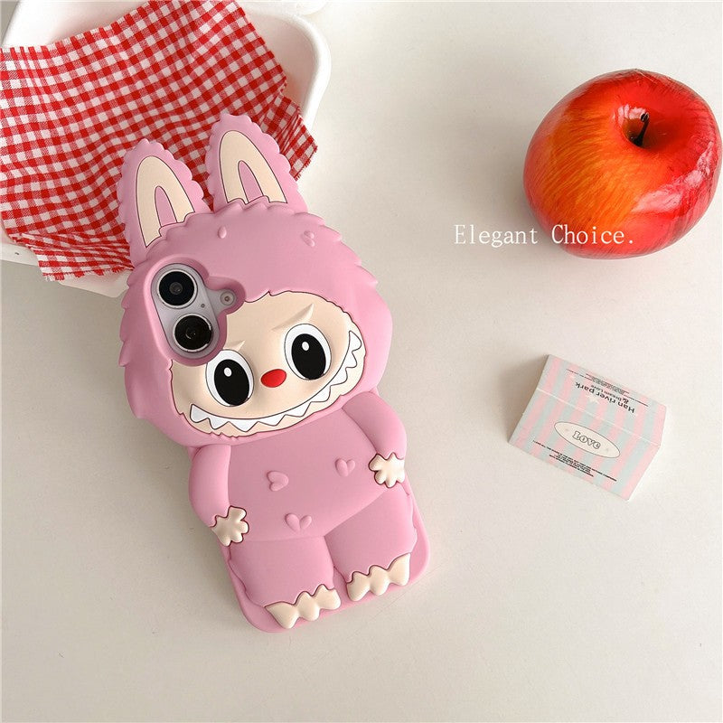 Bunny Hug Labubu Silicone Phone Case-3