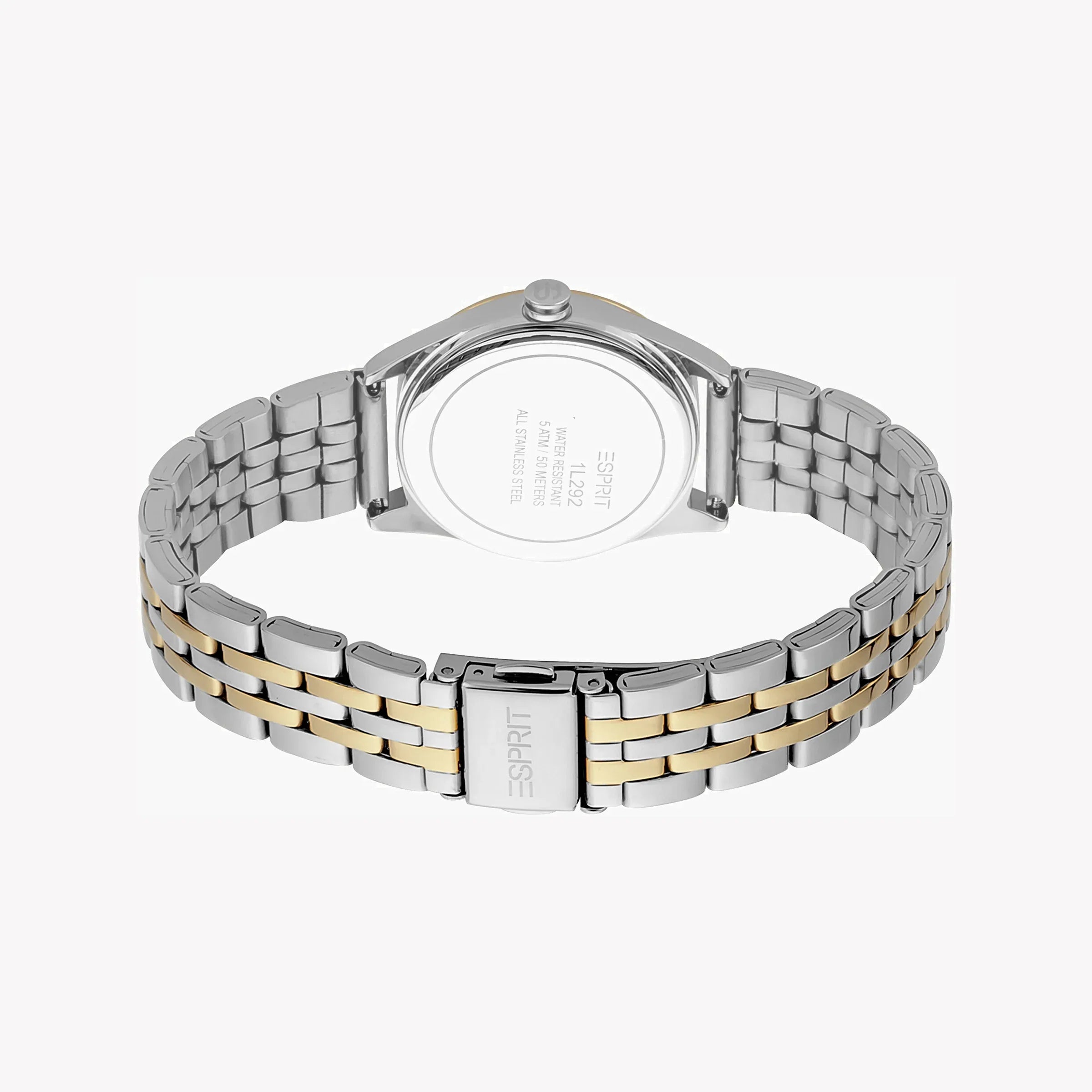 Esprit Women's Silver & Gold Stainless Steel Watch, Silver Dial | Es1l255m0055