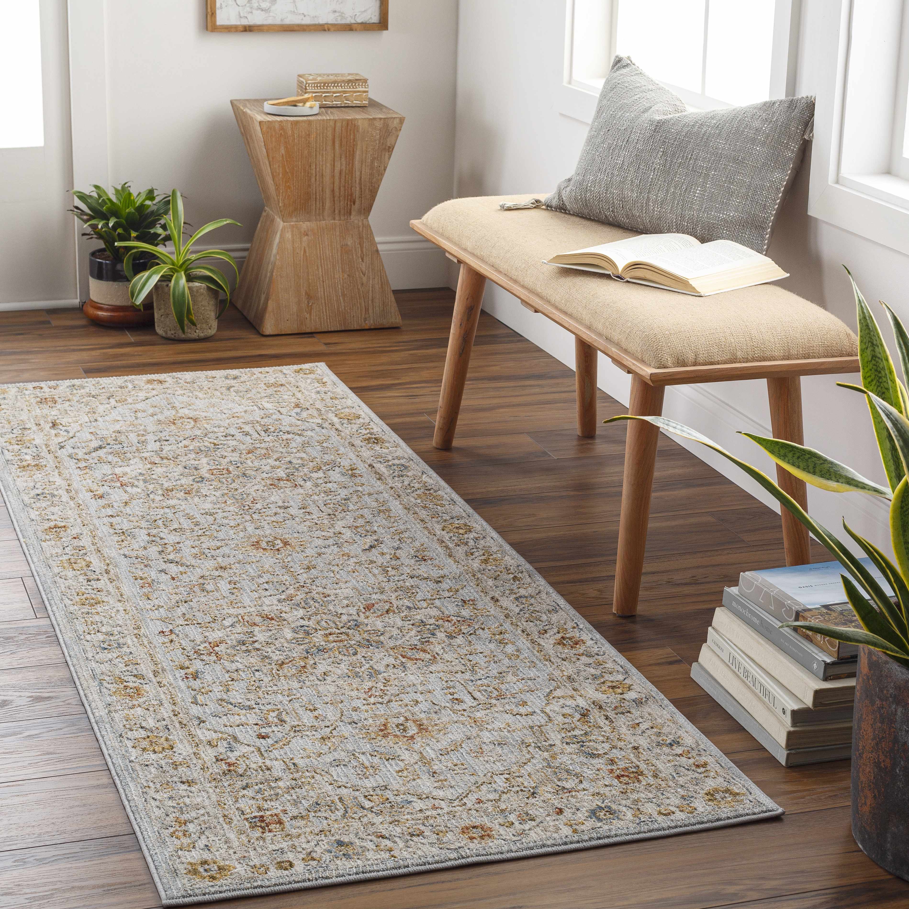Huguley Floral Cream Luxe Rug-2