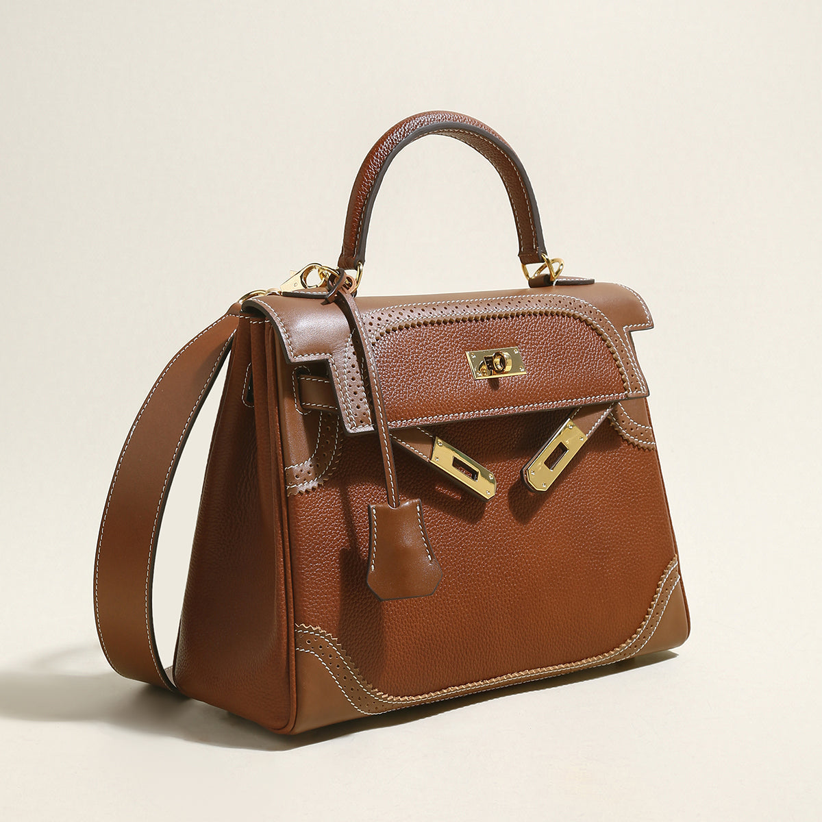 Los Altos Top Handle Leather Bag