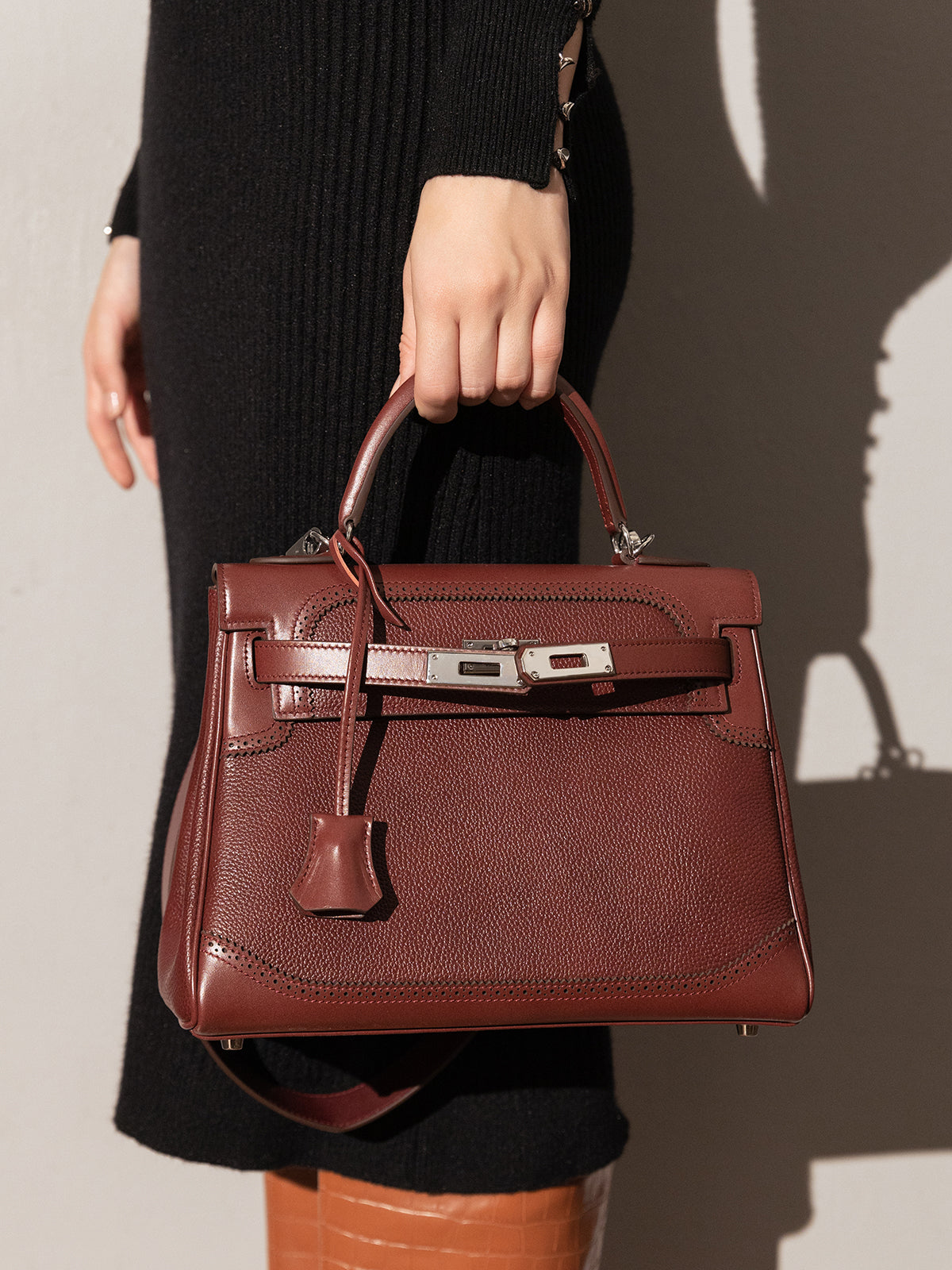 Los Altos Top Handle Leather Bag