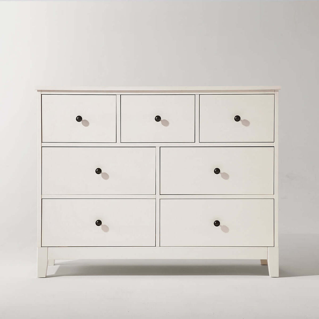 Minimalist Cream 7 Drawer Storage Cabinet
