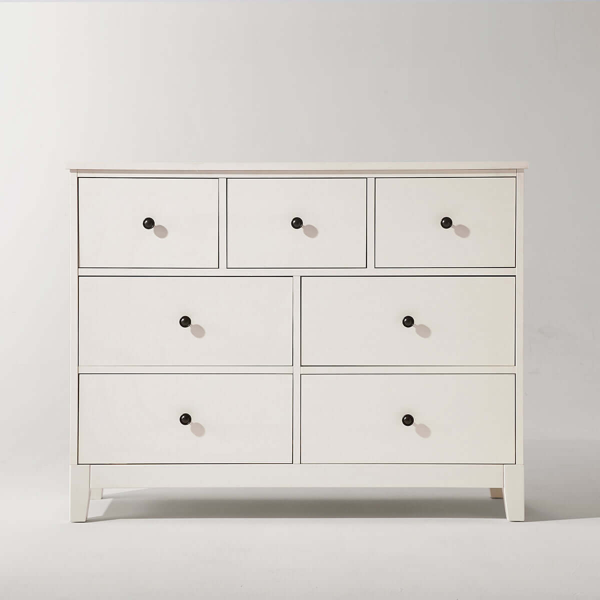 Minimalist Cream 7 Drawer Storage Cabinet