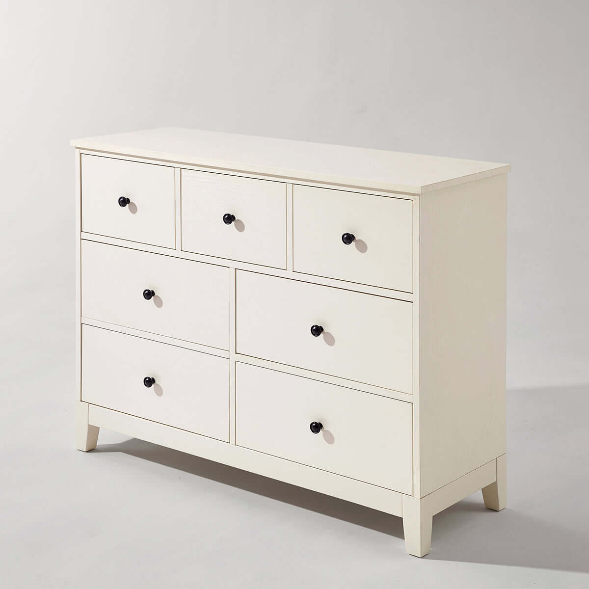 Minimalist Cream 7 Drawer Storage Cabinet
