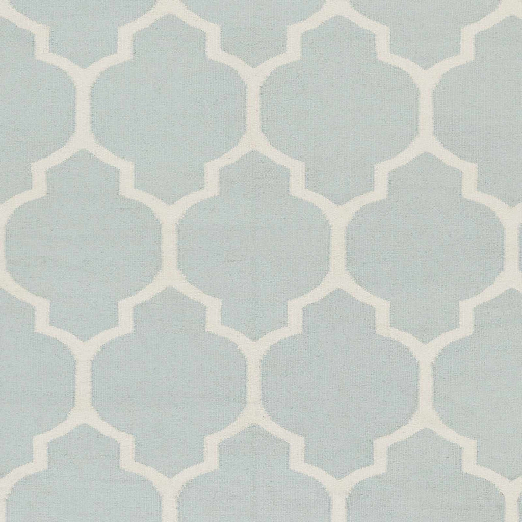 Ragan Ice Blue Trellis Cotton Rug
