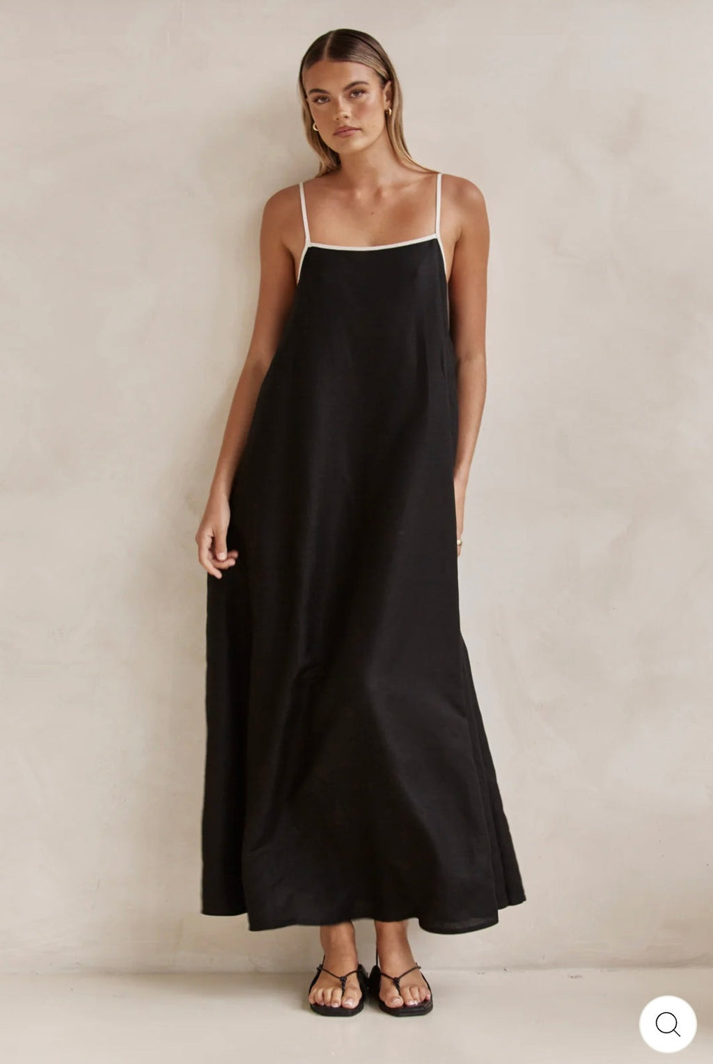 Black & White Cotton Dress | Maxi Dress | Cotton Dress | 100% Organic Cotton-4