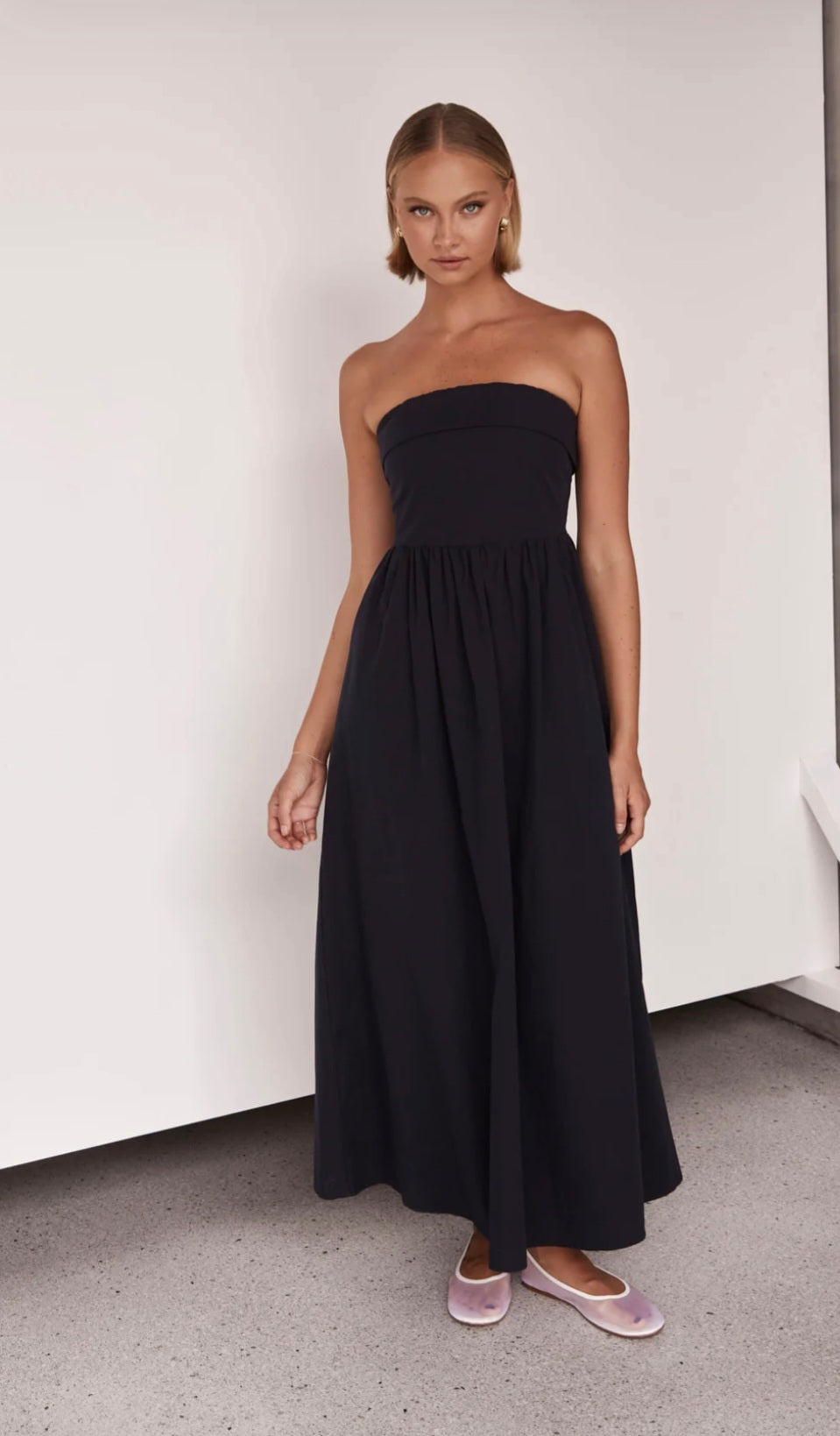 Black Cotton Dress | Maxi Dress | Cotton Dress | Black Dress-1