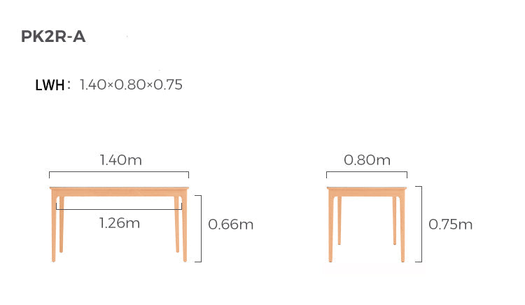 Solid Wood and Slate Dining Table