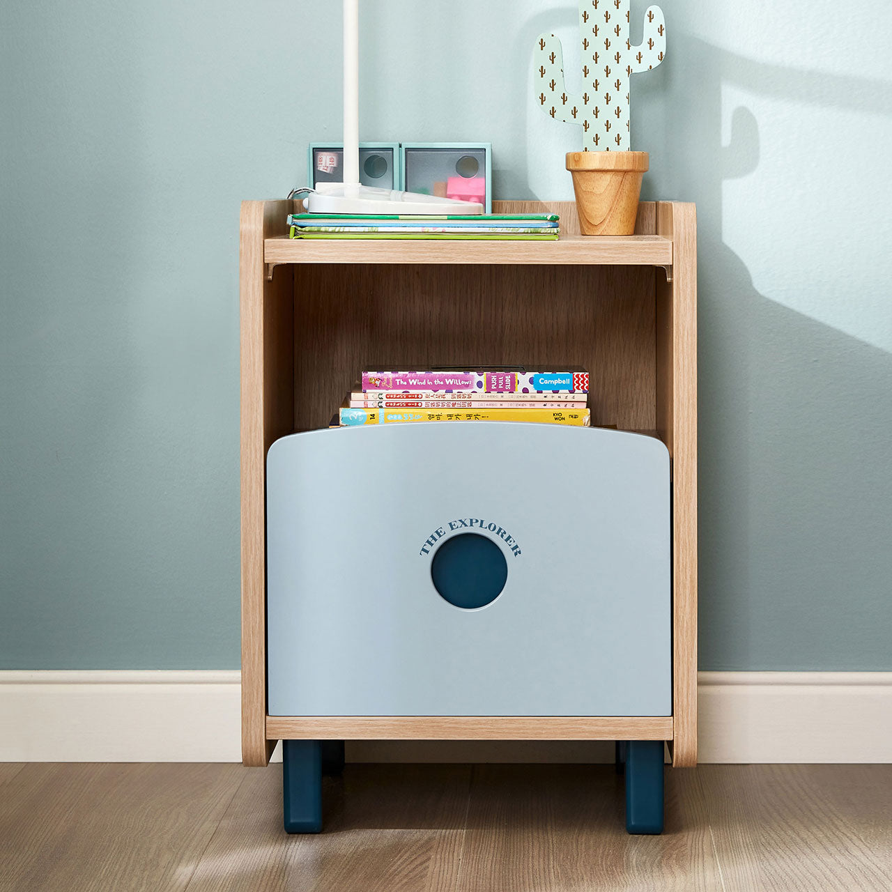The Explorer Boy Blue Bedside Table