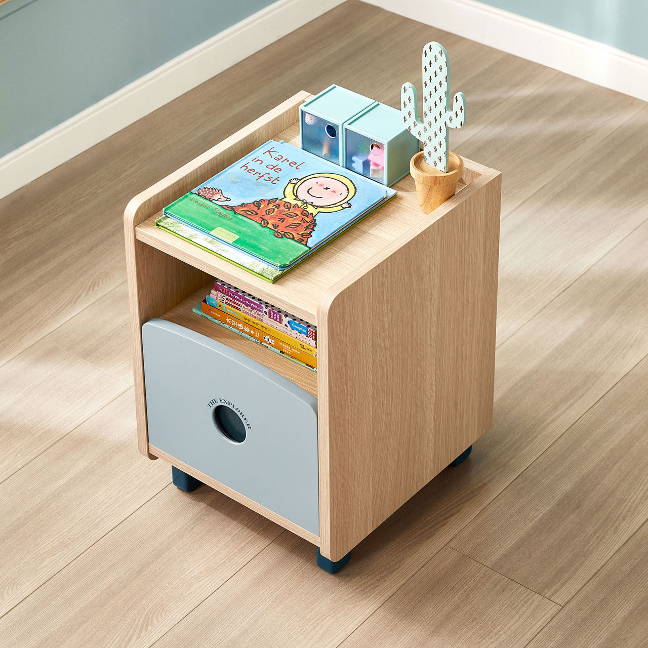 The Explorer Boy Blue Bedside Table