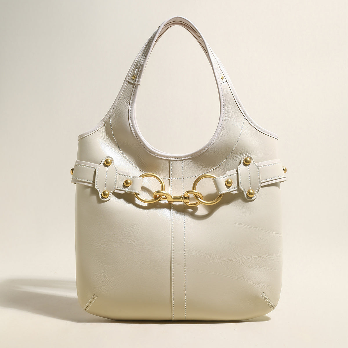 Vintage Belted Leather Bag