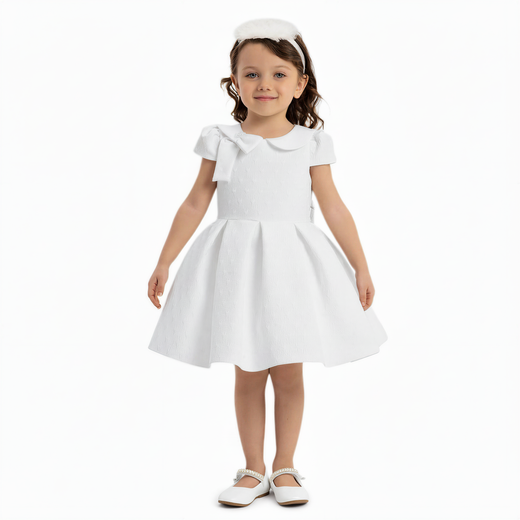 White Heart Baby Formal Dress-0