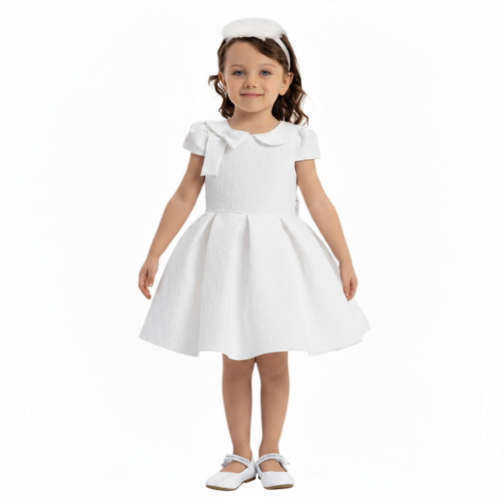 White Heart Baby Formal Dress-3
