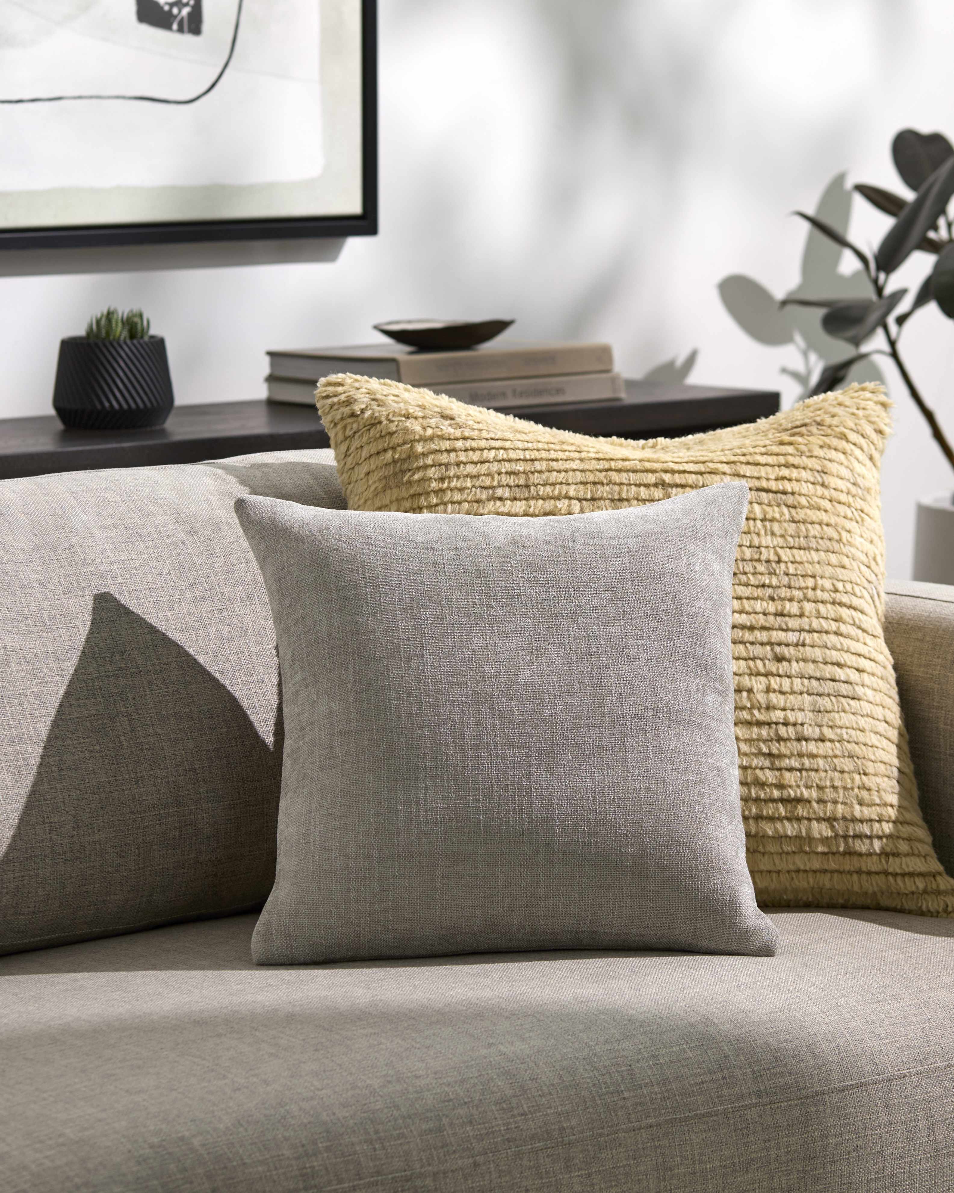 Zihna Taupe Throw Pillow-4